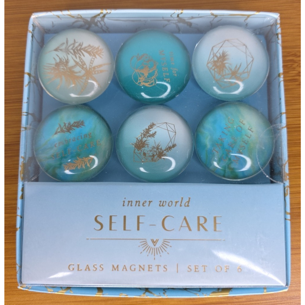 Inner World Self-Care: Glass Magnet Set (Set of 6) [Fournitures diverses]‎